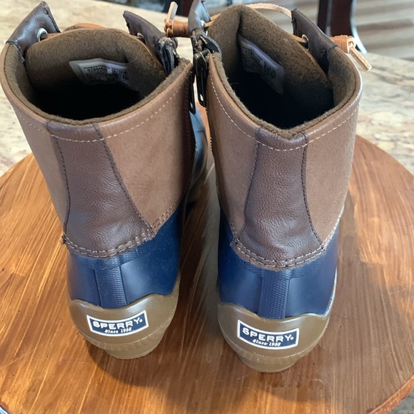 Sperry Duck boots navy & tan size 9 - Picture 3 of 8